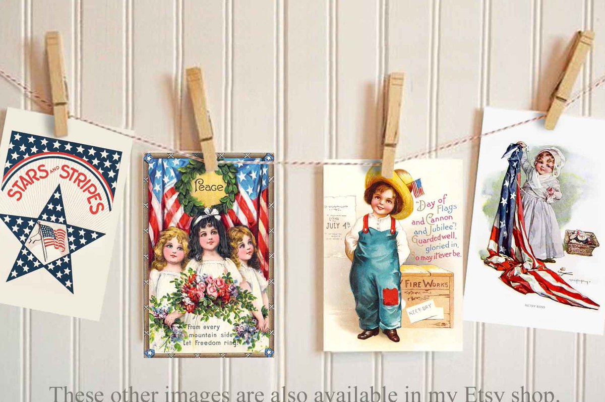 July 4th sale 45% off store-wide tomorrow at Old Art Repository! etsy.com/listing/147252… #july4th #julyfourth #4thofJuly #fourthofjuly #patrioticdecor #americana #americanflag #partydecor #vintagepostcards #scrapbooking #junkjournal #printables #victoriandecor