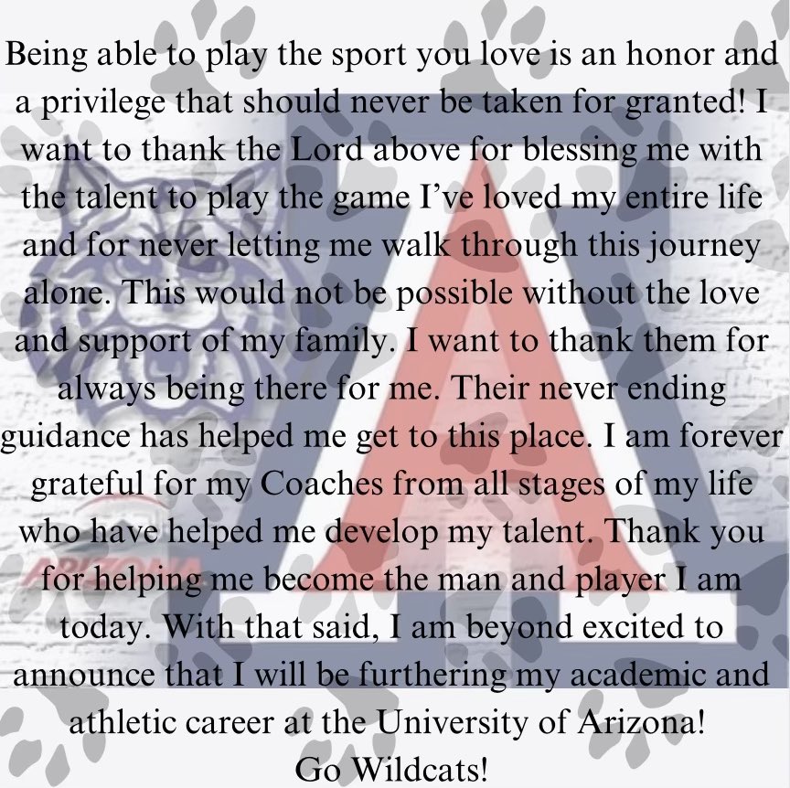 Go Wildcats!🐾🌵
#BearDown