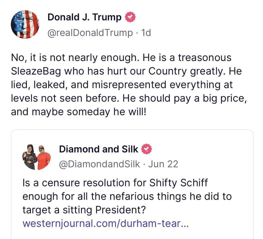 Trump is threatening me on Truth Social again. For holding him accountable.

In the House, I impeached him. In the Senate, I’ll keep fighting his assaults on our democracy.

His obsession is the highest compliment — it means I’m doing my job.