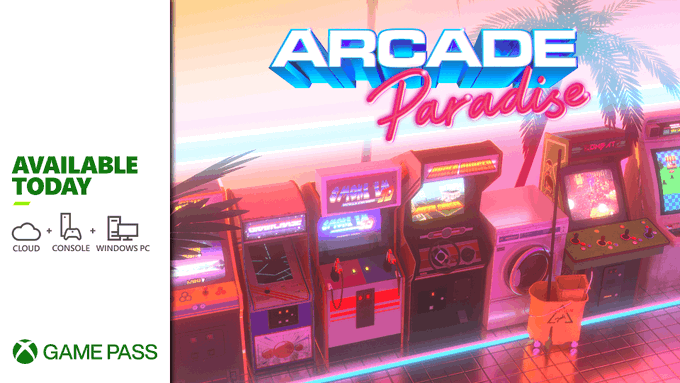 DaBuIIs's tweet photo. Checking out Arcade Paradise
@KingWashArcade by @nosebleedgames and @WiredP
Now available on Game Pass

https://t.co/z6oqYFSPCV

Time to go retro and enjoy our stay in paradise.
@XboxGamePass
 #GamePass📷 #ArcadeParadise #NosebleedInteractive #WiredProductions https://t.co/2XKYeGUnna