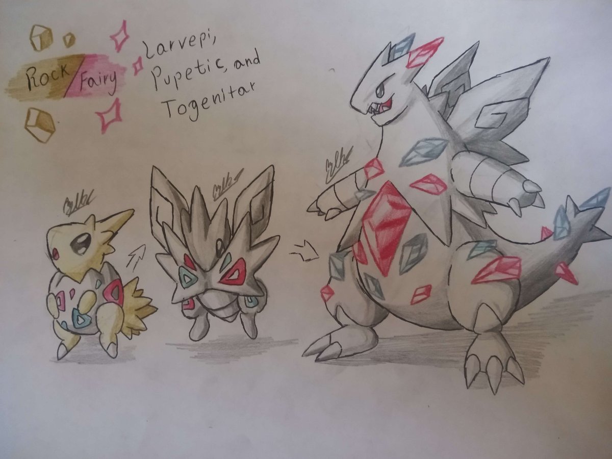 DeepZekrom's tweet photo. Gonna be doing Pokemon Fusions in the meantime, since I'm out of bigger projects atm, meet Larvitar X Togepi Line! #pokemon #pokemonfusion #infinitefusion #fusion #pokemonfanart #artistontwitter https://t.co/0MItsnalbT