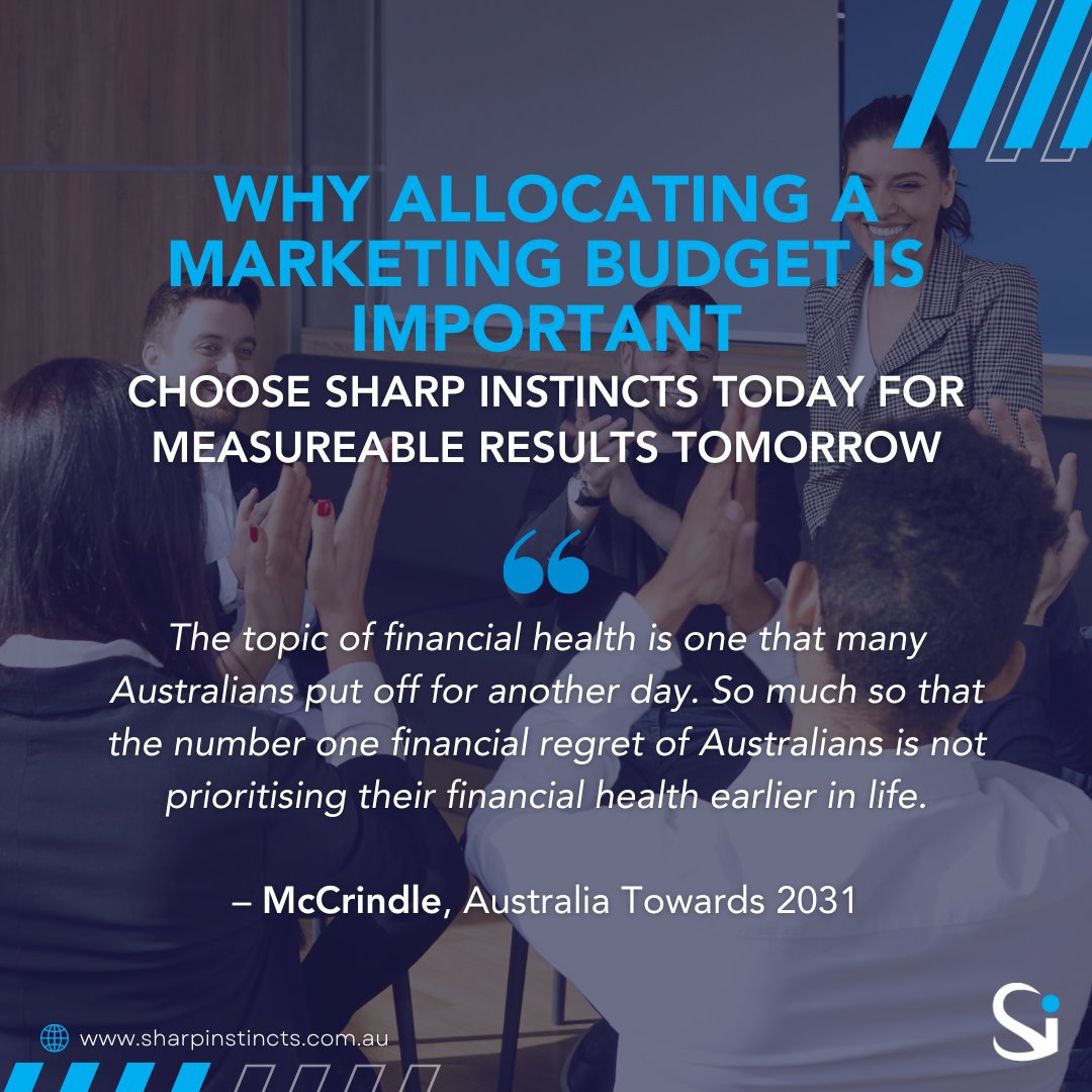 Sharp_Instincts's tweet image. Australians’ Financial Health is well documented in the most recent McCrindle report, with the report detailing, “The topic of financial health is one that many Australians put off for another day. So much so that the number one financial regret of Australians is not prioriti ...