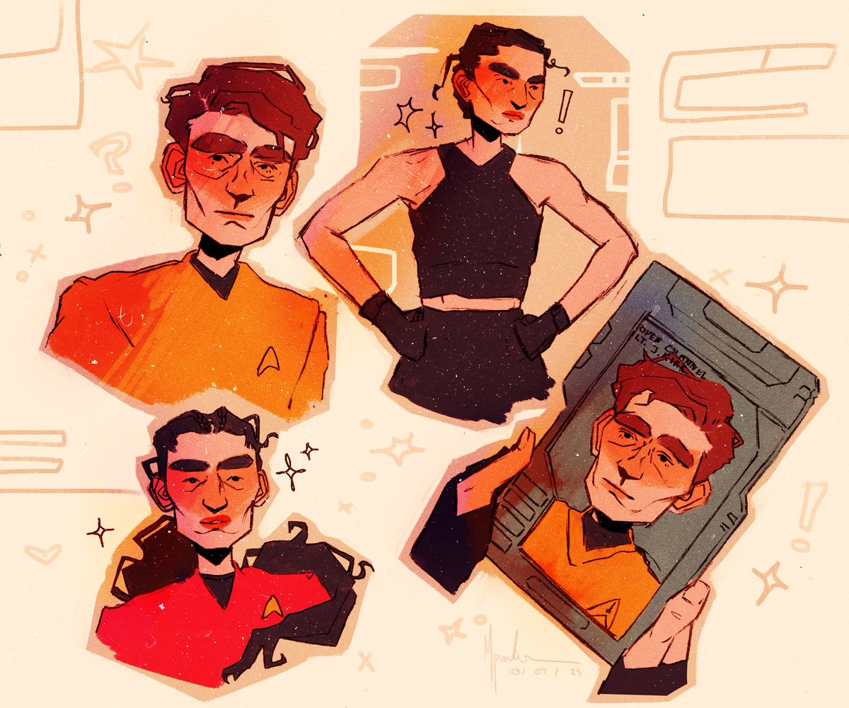 maceydraws's tweet photo. ep 3 was so much fun!! la'an and kirk are the best
#StarTrekStrangeNewWorlds https://t.co/kuVUQcXKQ2