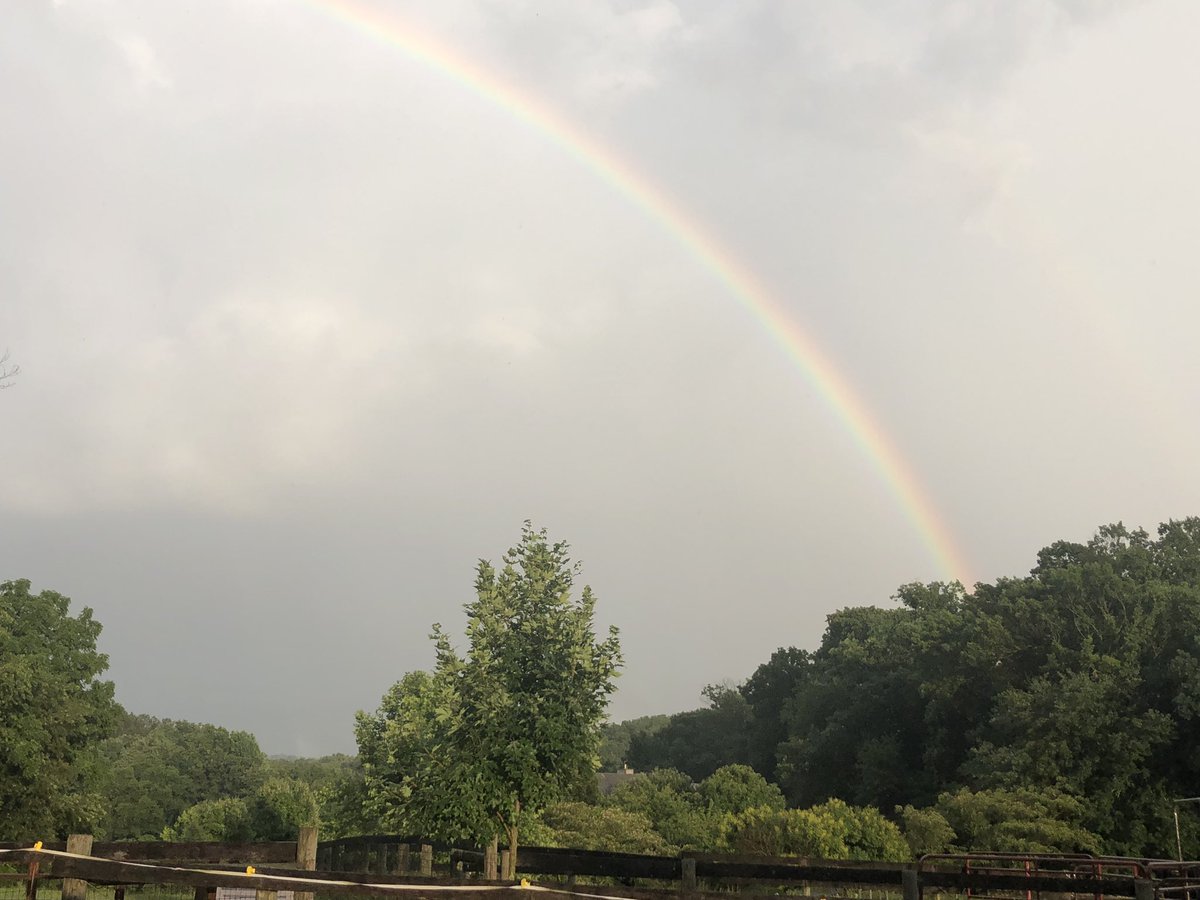 otterschnauzer's tweet image. Sky over the farm after storms rolled through in #CarrollCountyMD 
#Finksburg 
Rainbow and sweeping clouds 

@TonyPannWBAL @cesar_wx @WeatherErik @JustinWeather @WeatherNation