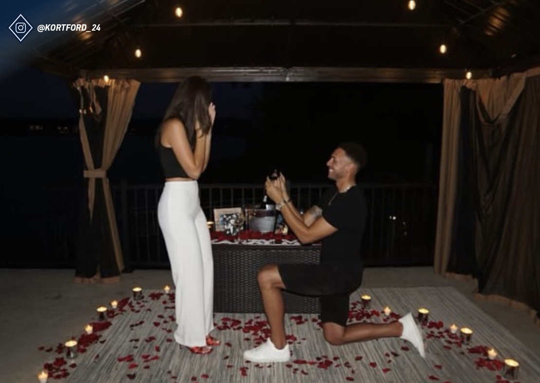 Wedding bells are ringin'! 

Congratulations to <a href="/KortFord/">Kortne Ford</a> and his 𝑓𝑖𝑎𝑛𝑐𝑒́𝑒 Taylor on their engagement 🥳