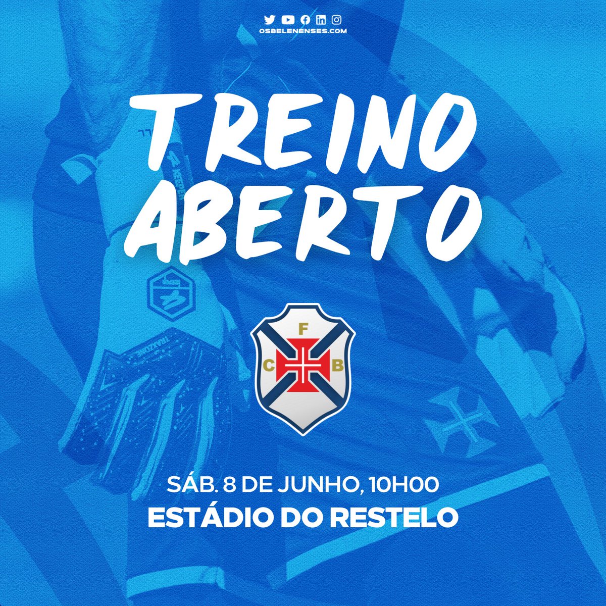 Já tens saudades de ver a ⚽ rolar? Sábado temos um programa para ti! 💙🙌

🔵 Treino Aberto
📍 Estádio do Restelo
⏰ Sábado, 8 de Julho, 10h00
#tweetpastel