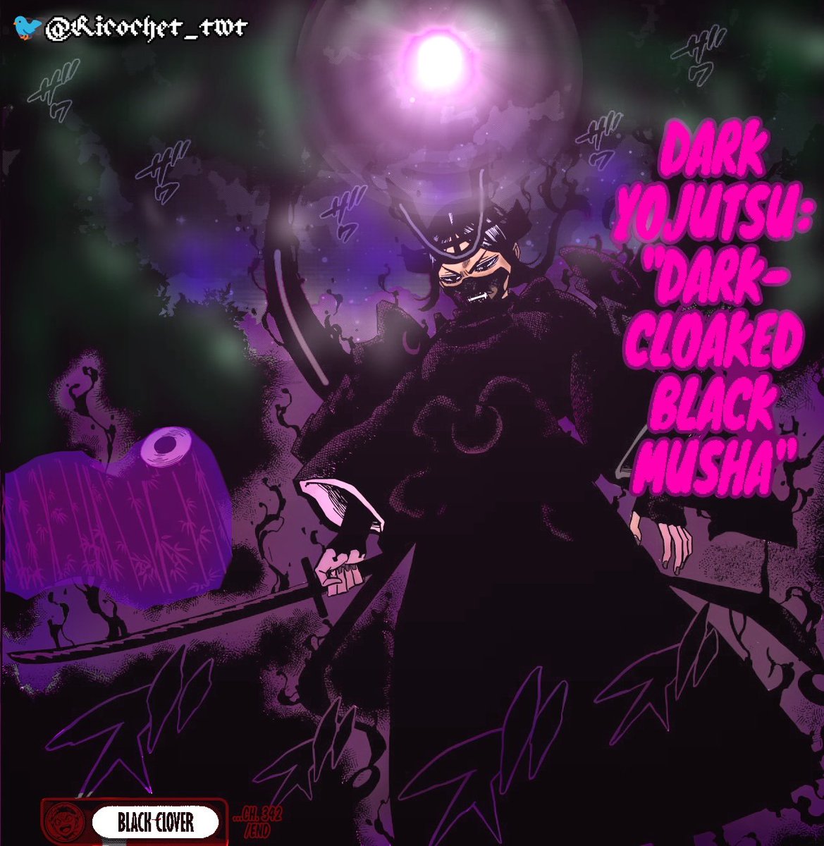 Ricochet_twt's tweet photo. Black Clover Chapter 342
~ Dark Yojutsu ~
#BC342 #ブラッククローバー #mycoloring https://t.co/KHDFofy97q
