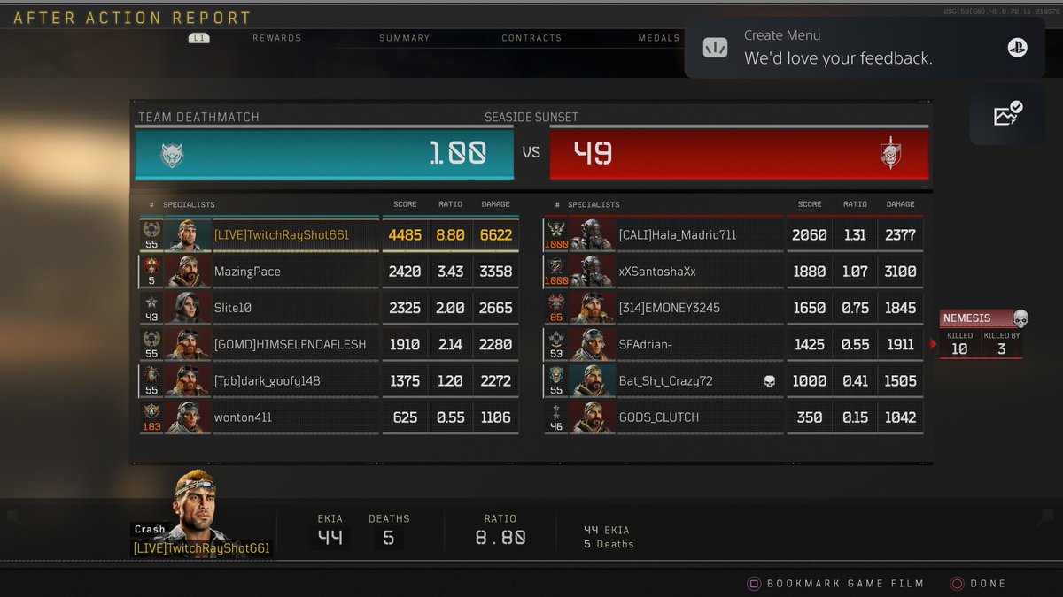 RayShot661's tweet image. #PS5Share, #CallofDutyBlackOps4 god oh mighty how i miss playing @Treyarch games haven't lost a step in @CallofDuty #BO4 damn its been years that i haven't gotten on nd slay them lobbies first match dropped 44 Kill's 😅🔥