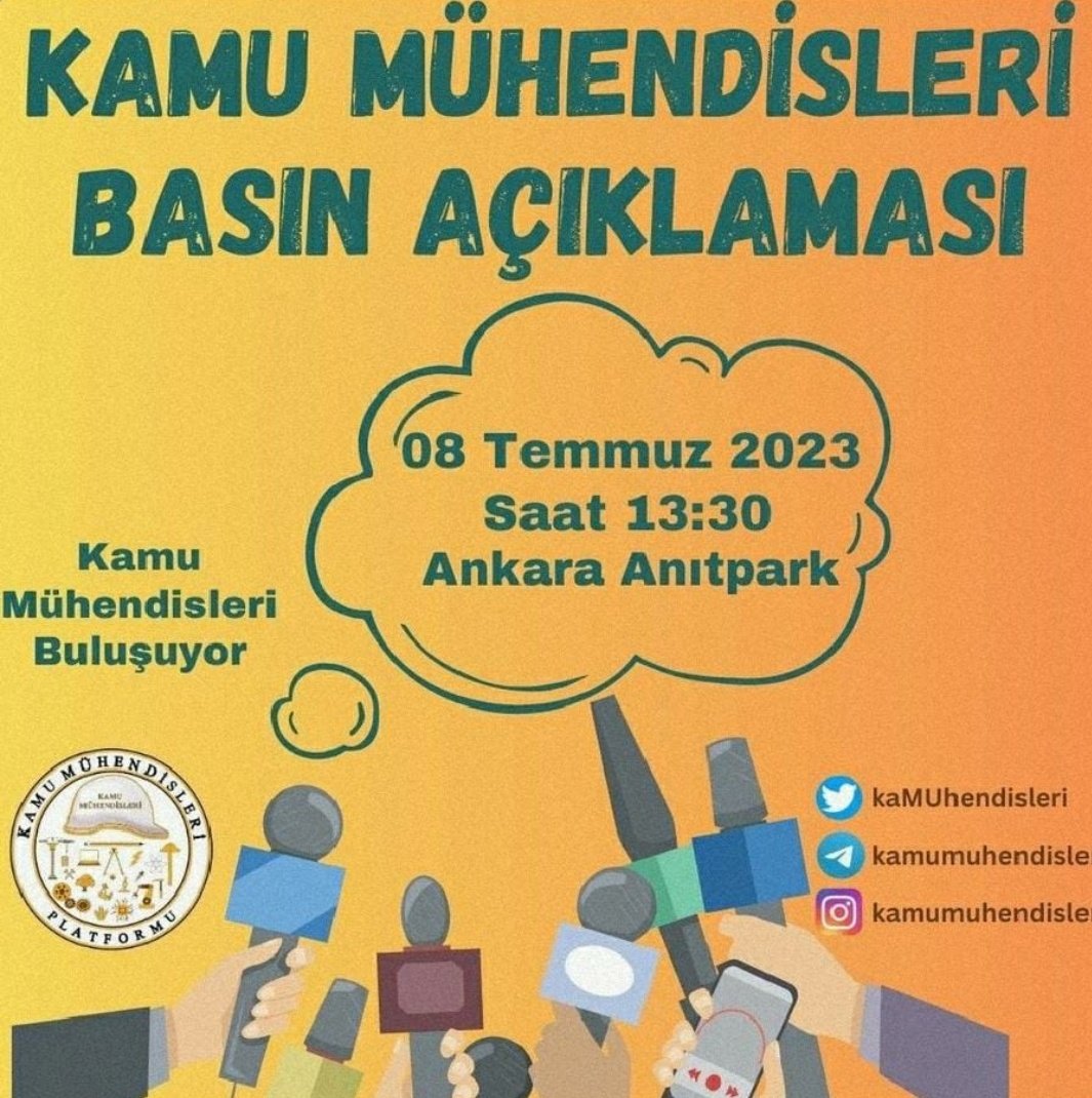 Milli savunma üretim hattının emektarları #KaMuhendisleri'imizin 8 temmuzda, #Ankara #AnıtPark'ta gerçekleştirecekleri basın açıklamalarına <a href="/Sime_Sen/">DEVLET MEMURLARI SENDİKASI.</a> olarak biz de yanlarında olacağız,
#birliktebaşaracağız.

#SendikanVar #Sime_sen

 #OnurluMücadeleninAdı 

<a href="/kaMUhendisleri/">Kamu Mühendisleri Platformu</a>