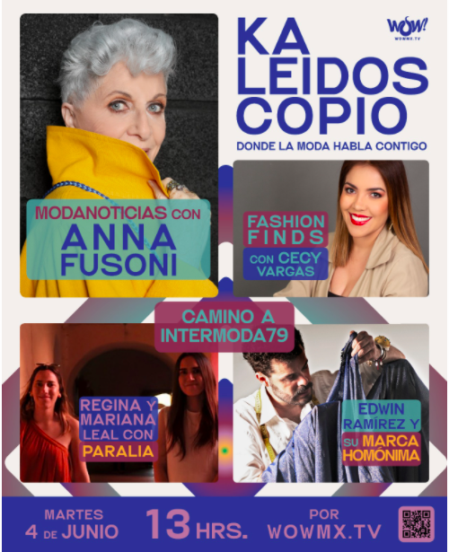 AnnaFusoni's tweet photo. Mañana en Kaleidoscopio hablaremos con el diseñador Edwin Ramírez y las hermanas Regina  y Mariana Leal  de la marca Paralia acerca de sus colecciones que se presentará en el Fashion Space de IM79 en Guadalajara. https://t.co/AjSiOXh6Ia