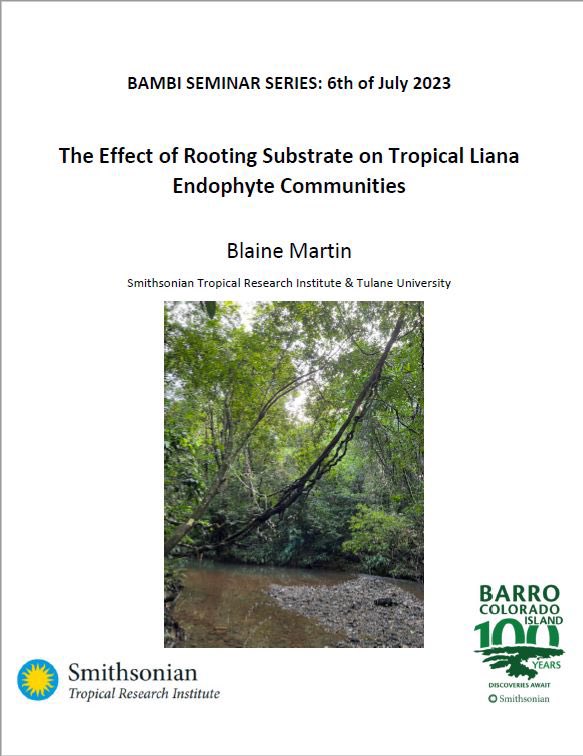 I’ll be giving a talk about lianas and their mycorrhizae at BCI this week! #stri #barrocolorado #tropicalecology
