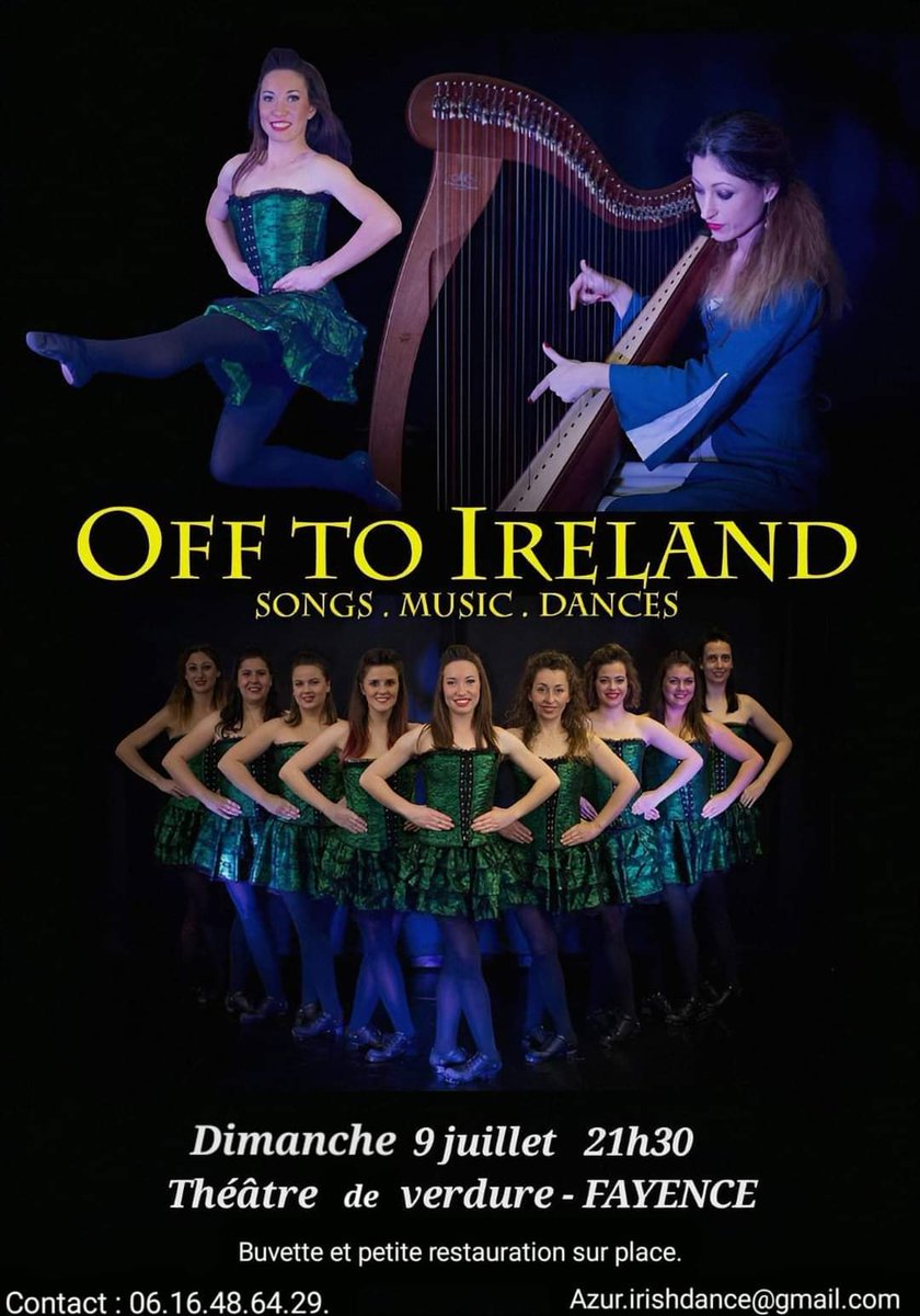 Natha_lit's tweet photo. #Spectacle Off to Ireland dimanche 9 juillet 21h30 Théâtre de Verdure de #Fayence
https://t.co/y5krBmev3Y
#DanseIrelandaise #musique #Chant #var #sorties #offtoireland https://t.co/38UTZ4jqja