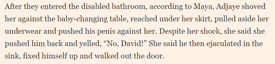 The stories about Adjaye’s behaviour are incredibly distressing