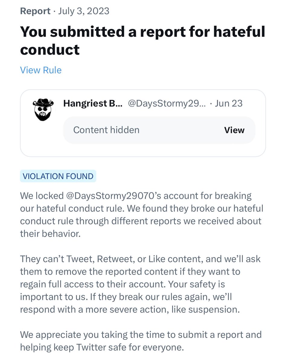 I reported every tweet of this account I could find. Time well spent.