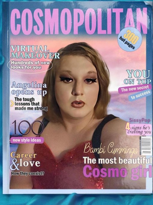 @bambiccutie is the next Cosmo Cover Gurl!  Like #CrossdresserCaptions? I also do magazine cover mockups<a class="tags" target="_blank" title="On Twitter" href="/?out=eyJ0eXAiOiJKV1QiLCJhbGciOiJIUzUxMiJ9.eyJpYXQiOjE3MjQyNDIzNTYsImlzcyI6InR3cG9ybnN0YXJzLmNvbSIsIm5iZiI6MTcyNDI0MjM1NiwiZXhwIjoxNzU1Nzc4MzU2LCJyZWRpcmVjdF91cmwiOiJodHRwczovL3R3aXR0ZXIuY29tL2JhbWJpY2N1dGllIn0.YiaeG53o9fdL_9HK83tOujFqpqnn0ANUDStJv-RvzCyBOdvKYOmkd8d2bYMcGsiLocU5NOPovn824SOuadikzA">@bambiccutie</a><a href="/tag/crossdressercaptions"class="tags"><span>#crossdressercaptions</span></a>