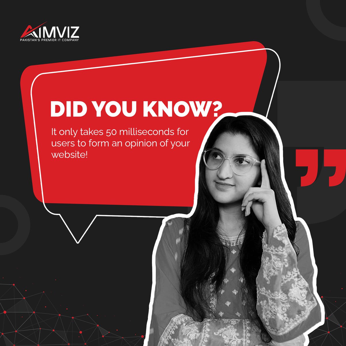 AimvizOfficial's tweet photo. Don't leave your website's first impression to chance! Let our expert team create a captivating online presence that leaves a lasting impact.

Contact us: https://t.co/tUDfYaLCX7

#Aimviz #LifeatAimviz #WebDevelopment #Website #Growth #Technology #BestImpression #DidYouKnow https://t.co/MQaxILOKup