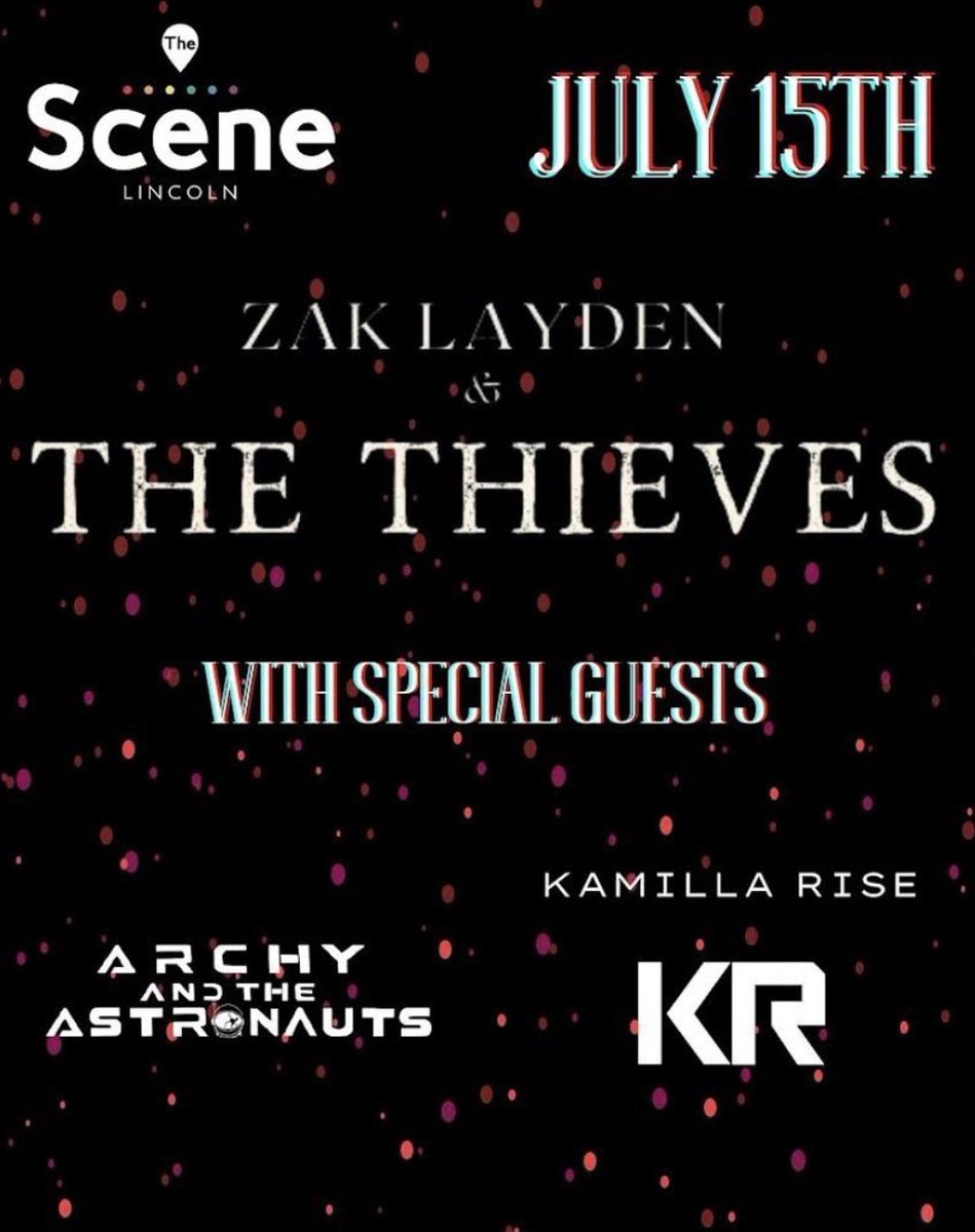 Archy & the Astronauts (@the_astro_bros) on Twitter photo New gig!!
We’re supporting the great Zack Layden and the Thieves, alongside Kamilla Rise at <a href="/TheSceneLincoln/">The Scene Lincoln</a>.
Grab your tickets 👉 fixr.co/event/zak-layd…
#gig #band #alt #rock New gig!!
We’re supporting the great Zack Layden and the Thieves, alongside Kamilla Rise at <a href="/TheSceneLincoln/">The Scene Lincoln</a>.
Grab your tickets 👉 fixr.co/event/zak-layd…
#gig #band #alt #rock
