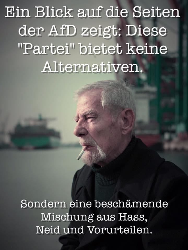Gedanken1961's tweet photo. Jeden Tag daran erinnern...

dass die #afd keine demokratische Partei, sondern eine faschistische, unsoziale, frauenfeindliche, homofeindliche und rassistische Vereinigung von Rechtsextremist*innen ist, die vom Verfassungsschutz beobachtet wird. 

gemopst von @lupus_woelfin https://t.co/d54qlvFFbT