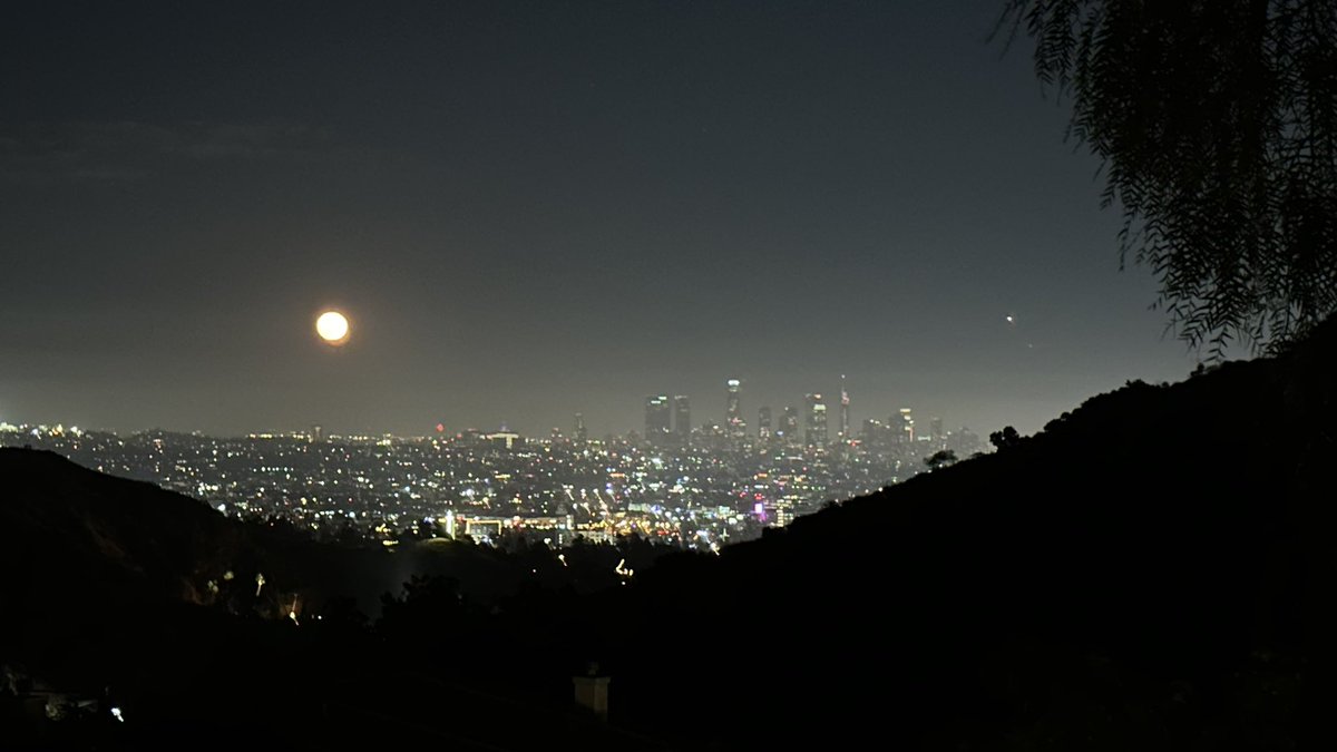 #supermoon over Downtown Los Angeles