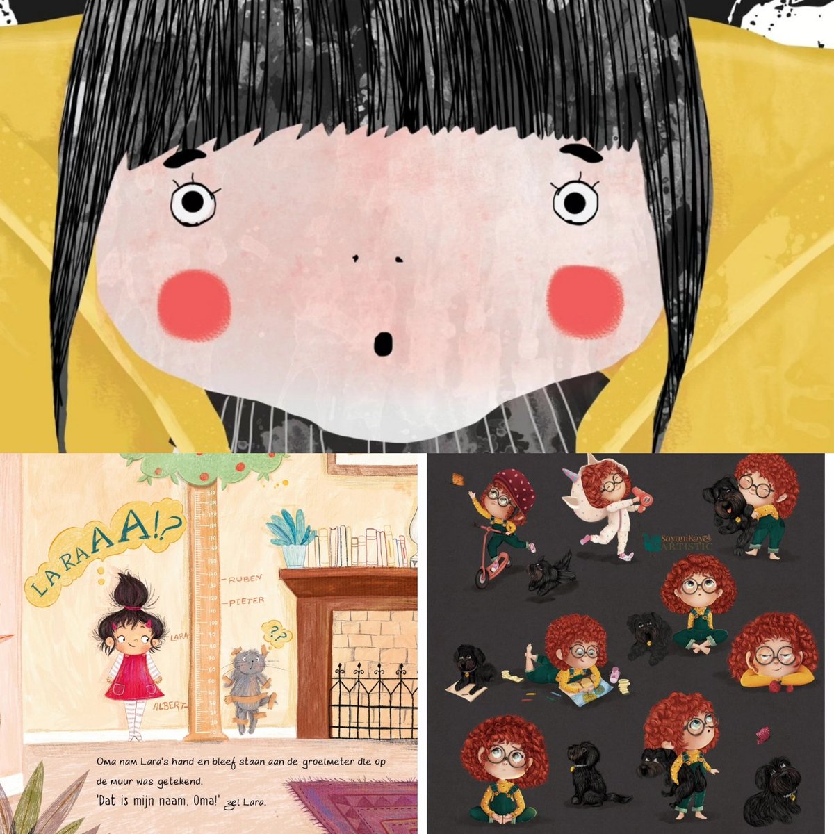 Enid, Lara, Maud - 3 strong protagonist girls for my last 3 books. 4th coming 2024 with my next book <a href="/editionsbluedot/">bluedot</a>
#picturebookauthor