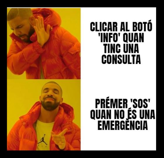 TMBinfo's tweet photo. 🚇📞 I tu, utilitzes bé els intèrfons a #metrobcn?

⬇️ Recorda ⬇️

ℹ️ INFO: per consultes❓
🆘 SOS: per emergències🚑

#Moutebé 👌 https://t.co/a8lVcLn8BH