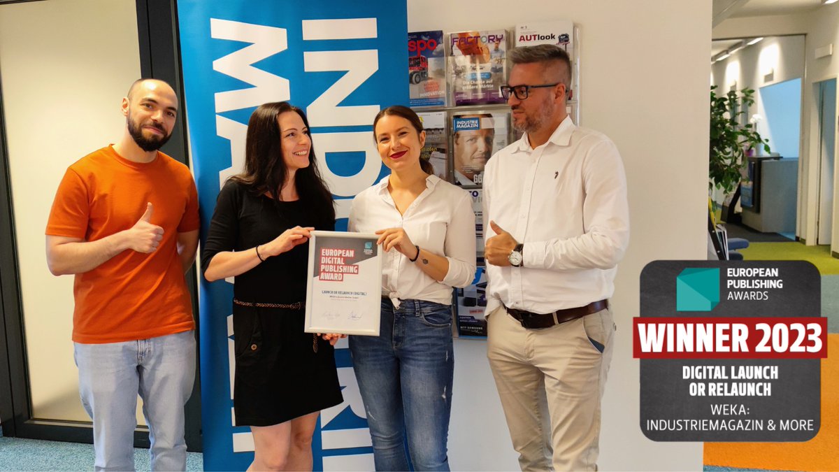 🏆 𝗪𝗲 𝗮𝗿𝗲 𝘁𝗵𝗲 𝘄𝗶𝗻𝗻𝗲𝗿𝘀... 🏆

... of the prestigious European Digital Publishing Awards in the "Digital Relaunch" category!

Read more about our work and digital transformation here: hubs.la/Q01WvG3M0

#media #digitalization #journalism #publishing
