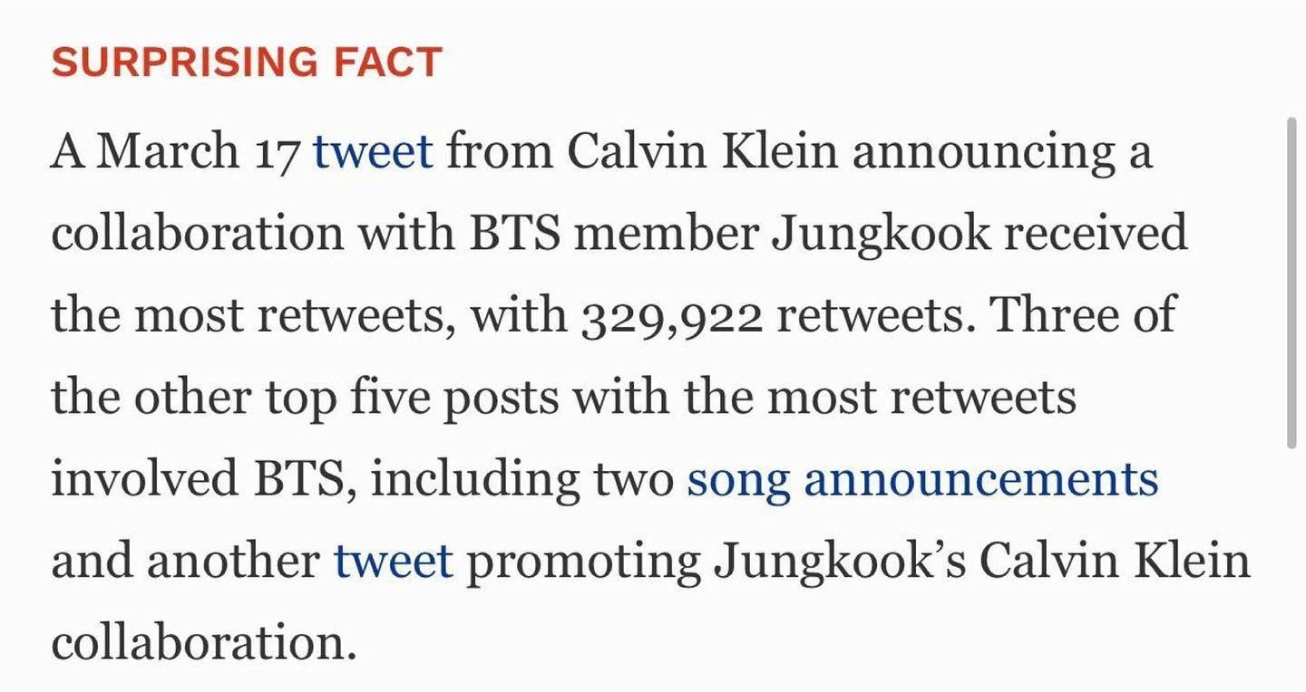Kook Updates On Twitter According To Forbes The Calvin Klein Ad 