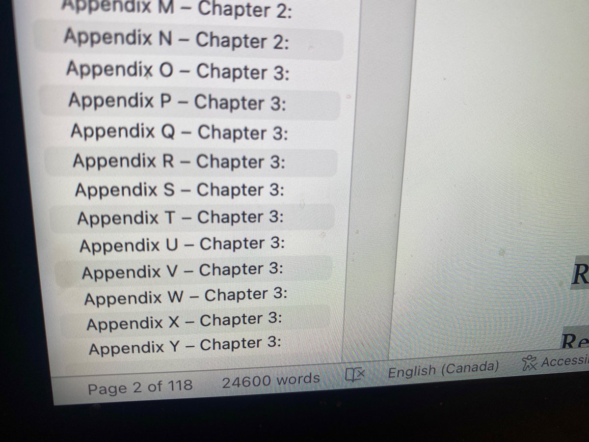 Almost needed an Appendix Z!  Latest draft of the <a href="/QueensuHQ/">Queen's Health Quality Programs</a>  PhD thesis proposal is complete. Onwards…

#AcademicTwitter #PhDlife #HealthQuality #StrokeRehabilitation #StrokeRehab #RehabilitationGoals #RehabGoals