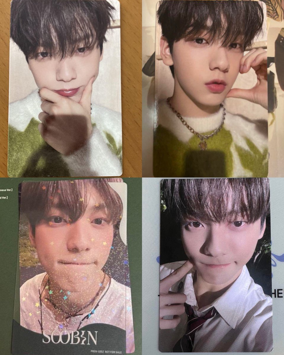 soobiIove's tweet image. soobin and his pretty photocards ♡