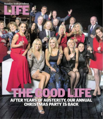 #RTEgate 

2014 while Fine Gael and Labour austerity cuts were ravaging working class families and single mothers in particular

RTÉ, Fine Gael, The Irish Independent, Irish Times, John Delaney. Partying.

#WeAreAllInThisTogether

Time to #DrainTheBog Vote Sinn Féin #liveline