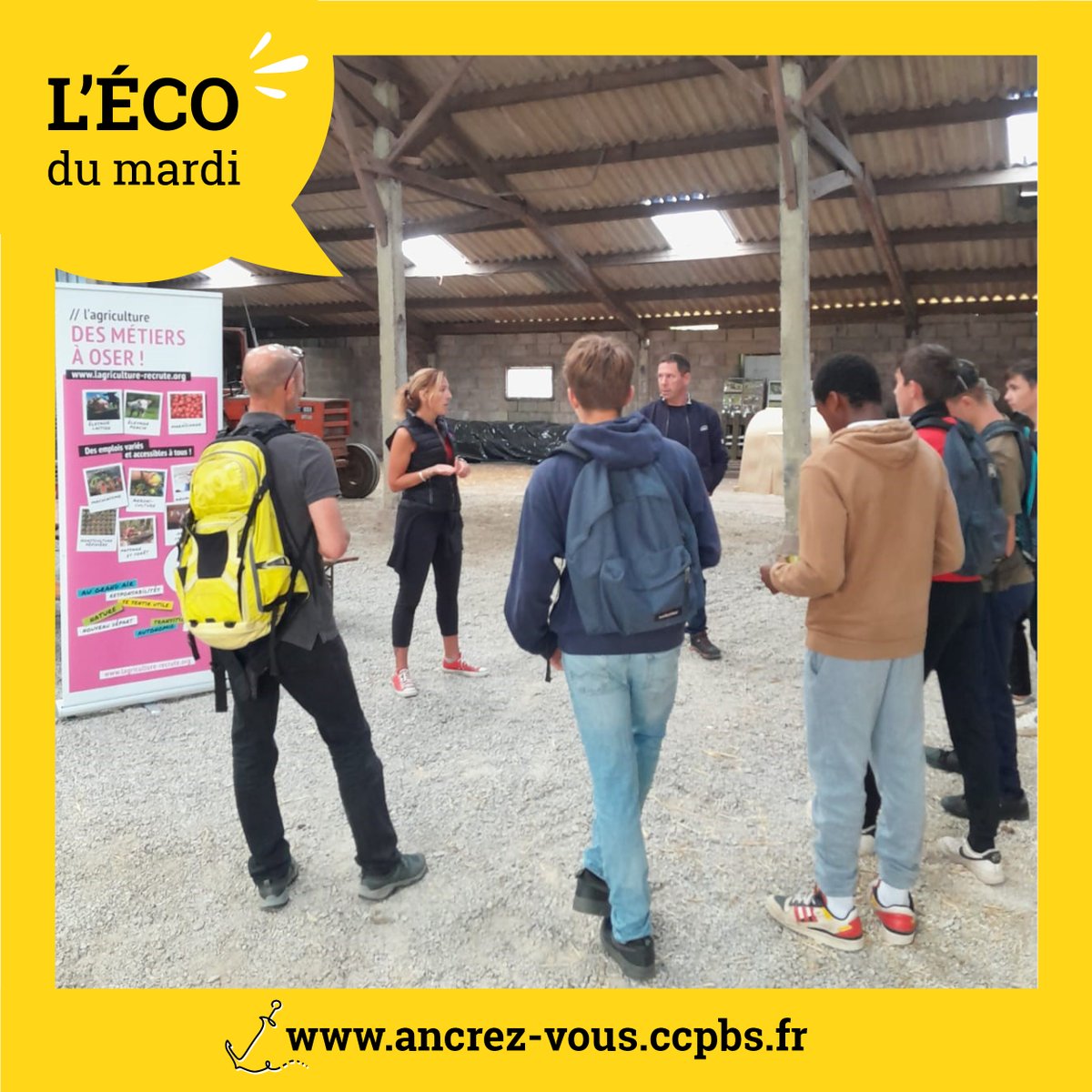 PaysBigoudenSud's tweet photo. đŁ LâĂCO DU MARDI đŁ
DĂ©couverte des mĂ©tiers, aides Ă lâinstallation, etc. la CCPBS encourage les jeunes Ă dĂ©couvrir les multiples facettes du secteur agricole et favorise le renouvellement des exploitations.
Plus dâinfo sur đ https://t.co/KpMbIfQWHr
#ccpbs #paysbigouden https://t.co/JF6Nl90soU