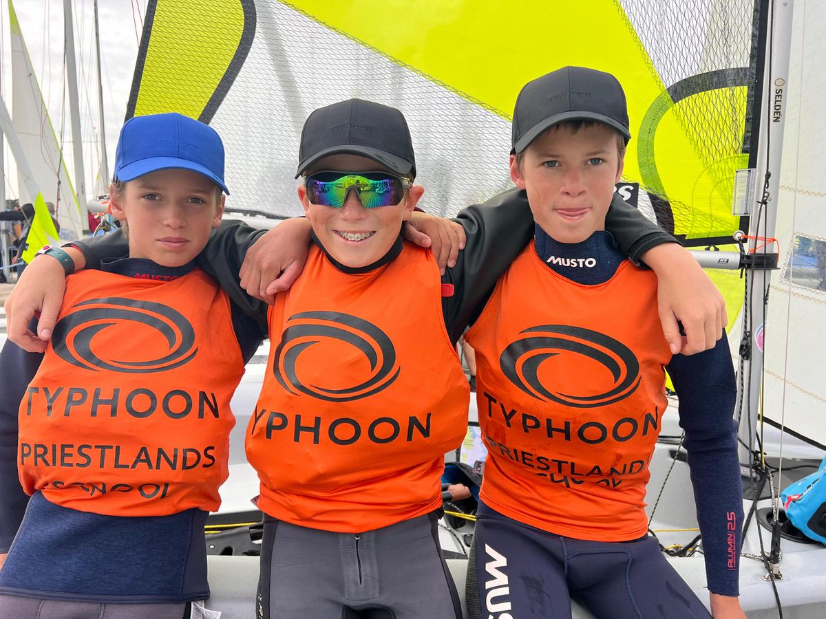 PriestlandsSch's tweet image. Day 2 of the National Schools Championships for Team Priestlands. Good luck everyone! Huge thanks to our sponsors @TyphoonInternational and @Hurstcastle (marine and catering) #Teamlymo