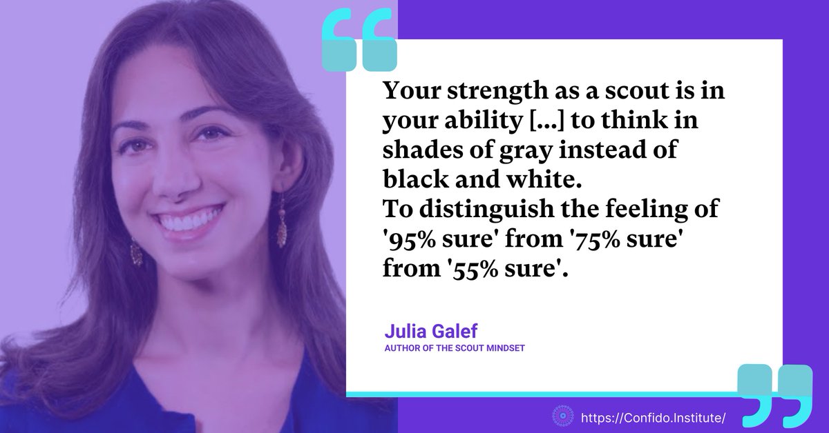 ConfidoInstitut's tweet photo. 🎂Today is the birthday of insightful thinker @JuliaGalef! Her book 'The Scout Mindset,' illuminates paths to better decision-making and clearer thinking. 🧠We strongly recommend this enlightening read! 📕#HappyBirthdayJuliaGalef #ScoutMindset #MustRead https://t.co/977cHgiVmt