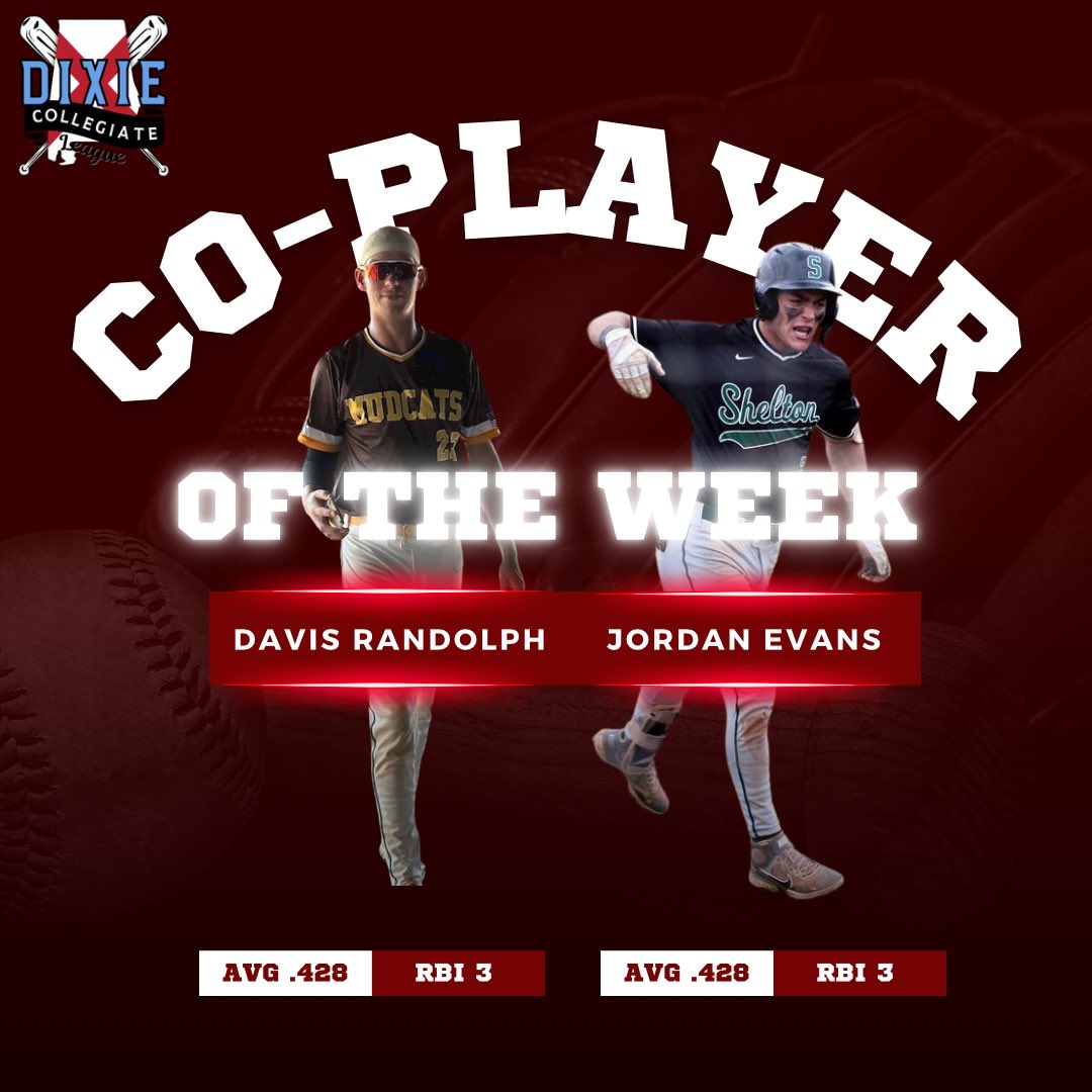 Congratulations to Davis Randolph (@davis22randolp)  and Jordan Evans (<a href="/JordanE44467107/">Jordan Evans</a>) on being named co-players of the week!