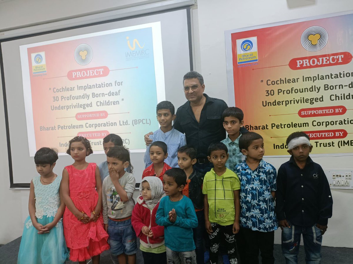 Wonderful day spent with these little champs. Born deaf but thanks to Cochlear implants are now able to hear perfectly well. Great initiative from the Dr Indorewala trust in Nasik. Thanks @BPCLimited for your thoughtful support! 
#CochlearImplants