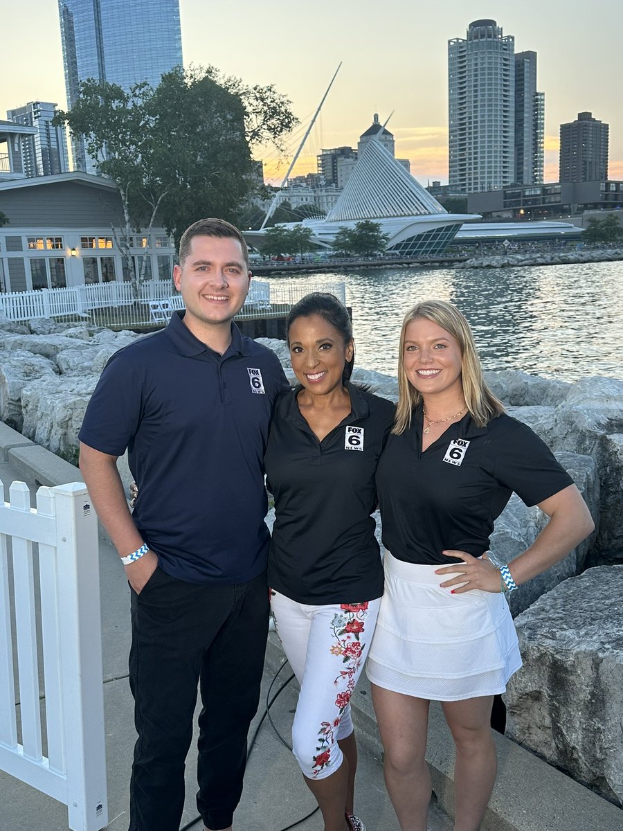 Getting you all set for the Lakefront Fireworks with the queen herself <a href="/Stokum/">Mary Stoker Smith</a> &amp; <a href="/SpencerTracyTV/">Spencer Tracy</a>!

If you aren’t down here, you can watch live on <a href="/fox6now/">FOX6 News</a>!