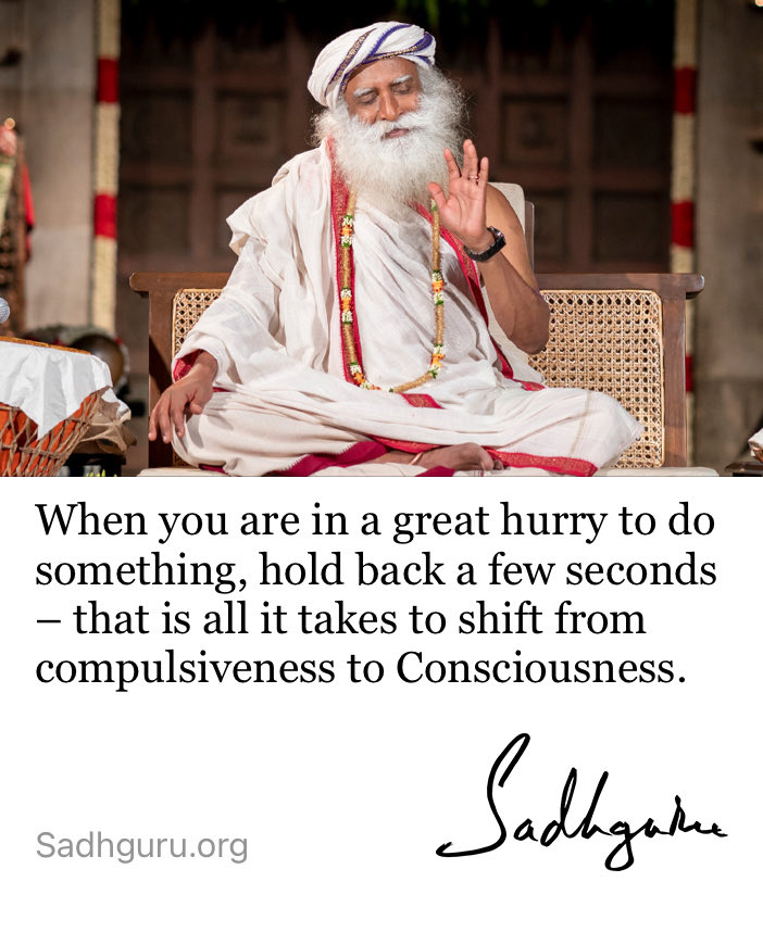 yographic39's tweet photo. #SadhguruQuotes #Compulsiveness #Consciousness 🧘♂️ https://t.co/CIouRMqAWX