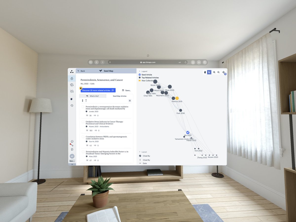 axtonpitt's tweet photo. Litmaps on Apple Vision Pro https://t.co/aeqEtBtjU4
