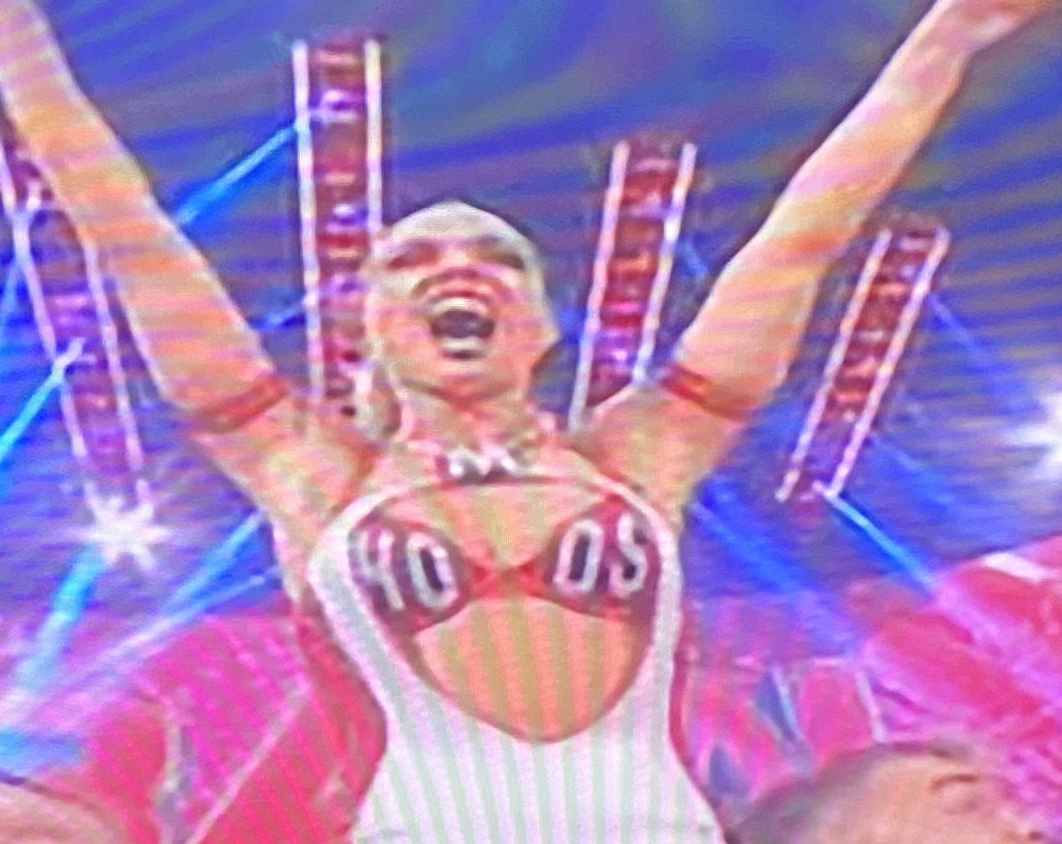 creaturecantina's tweet photo. So Maxine Dupree’s outfit spells out Homos. How did that get past @wwe creative, legal, or anybody else? https://t.co/jgWuTzlL4o