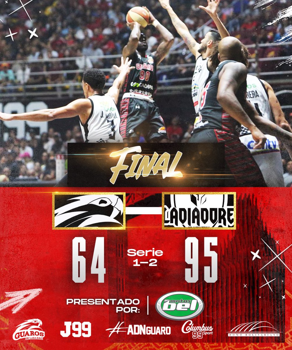 Resultado final en el Domo Bolivariano.

Presentado por @motosbelvzla 

#Guaros | #ADNGuaro | #GuarosDeLara