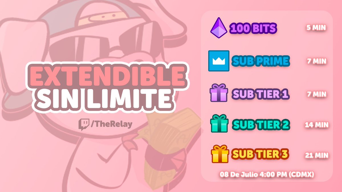 EXTENDIBLE SIN LIMITE 🫡❤️

El 8 de JULIO empezaremos mi primer EXTENDIBLE SIN LIMITES 🫣

Teniendo retos ocultos y el inicio de la ZELDAMANIA 🐷❤️ 🛡️⚔️