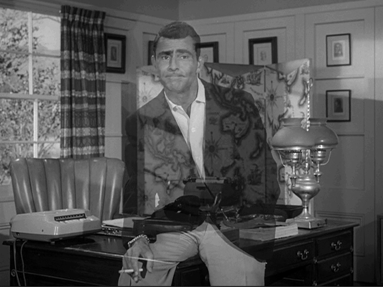 This is also a rare one when #RodSerling is part of the story.  #AWorldOfHisOwn #TwilightZone #TwilightZoneMarathon #Zoners #RodWhiteandBlue