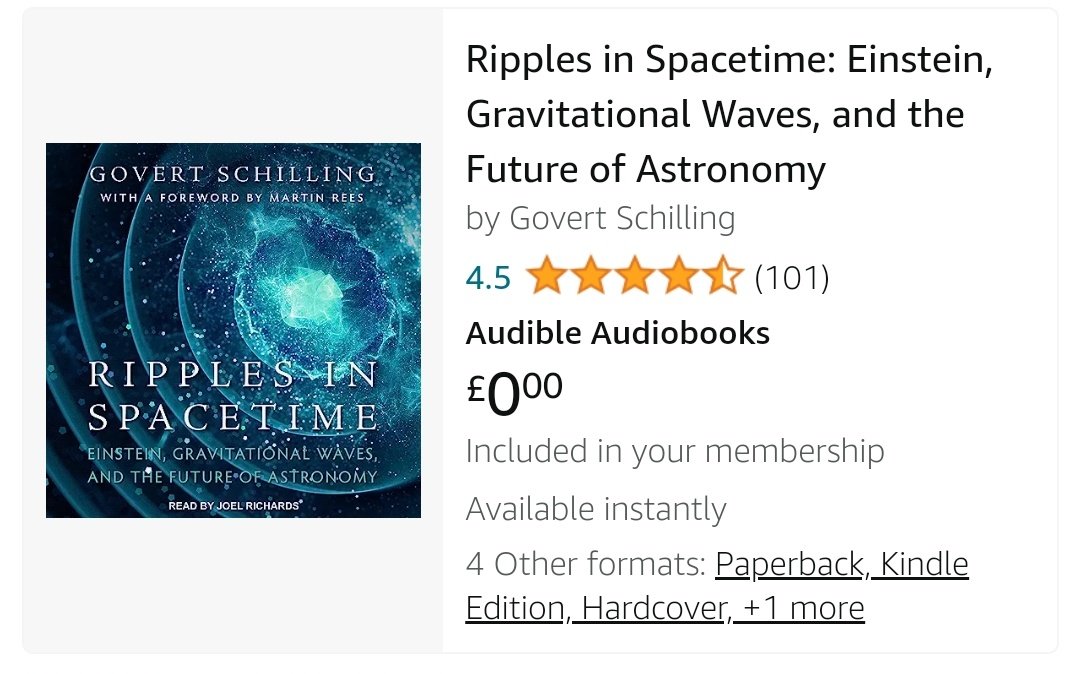 PhysicsAl's tweet photo. @govertschilling @Harvard_Press Not sure why but seems it's free with whatever my Audible subscription is, so, I'm gonna listen to it next! 🙂 https://t.co/9PoZFLVCnI