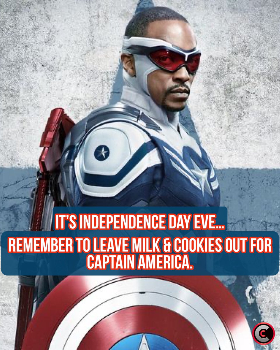 Happy Independence Day Eve!
<a href="/AnthonyMackie/">Anthony Mackie</a> #CaptainAmerica