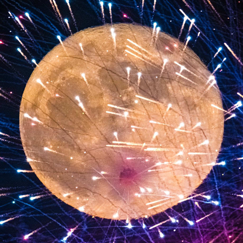 John Kraus on Twitter "Tonight’s full moon and fireworks; Cocoa Beach