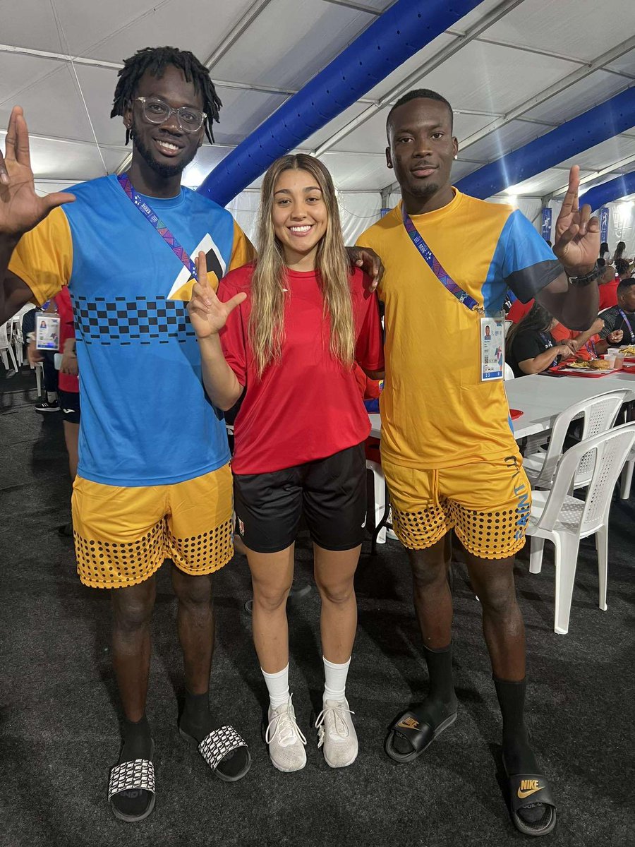 Lion_Athletics's tweet photo. Good luck to our 3️⃣ Lions competing this week at the Central America and Caribbean  games! #GoLions

@Lion_Track alums Micky Ferdinand and Delan Edwin for Saint Lucia
@Lion_Volleyball alum Celeste Vela for Mexico https://t.co/kSxF76rqII