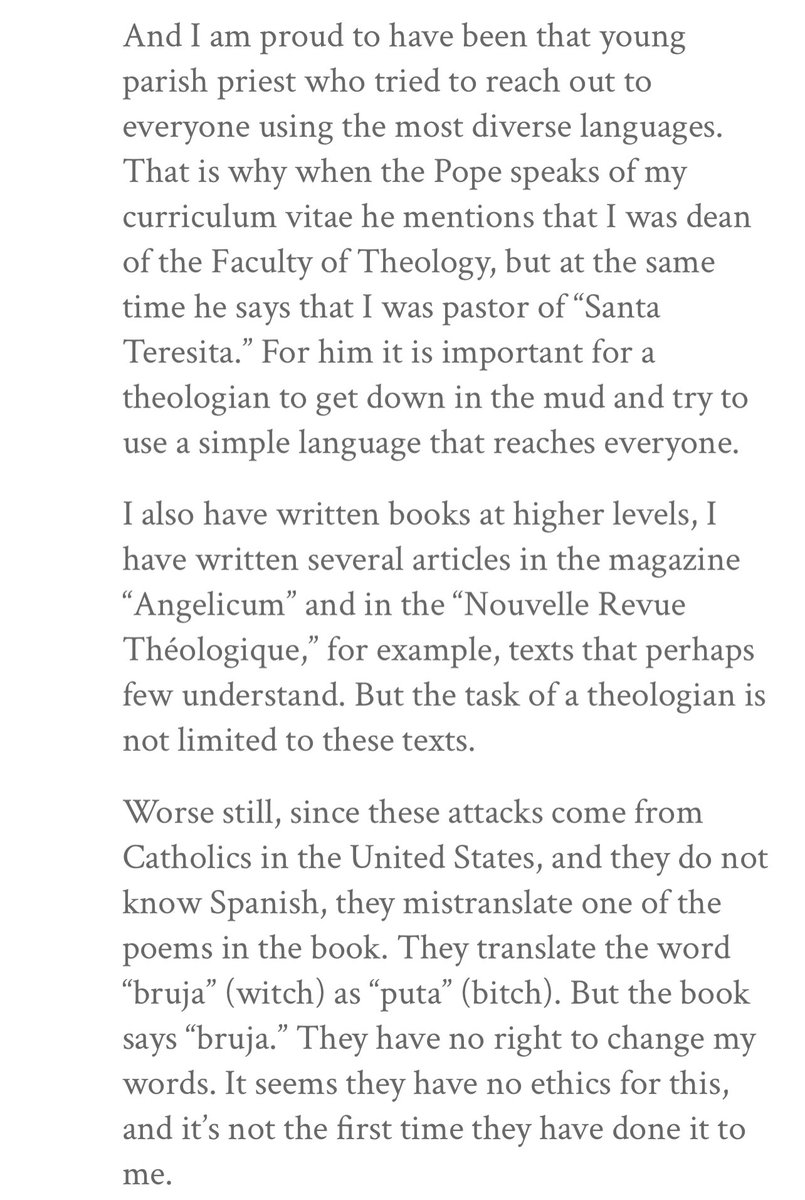 LeMeTellUSumtin's tweet photo. Archbishop Víctor Manuel responds to the outrage, fueled mainly by American Catholic Fundamentalists (“traditionalist” would be inaccurate, #schismaticslite is getting there), about a book he wrote as a young priest. https://t.co/60GP5yU59J https://t.co/vUa3ySLYCt