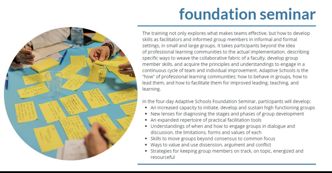 brown914's tweet photo. Adaptive Schools @VenturaCOE with @MindGrowers #SolutionTree #thinkingcollaborative
Tuesday โ Friday - July 11, 12, 13, 14 ย (6 new spots)
ย
โadaptive schools is the โhowโ of professional learning communitiesโ
ย
Registration Link: https://t.co/4BlQ8R0xFp
Access Code: Cohort 1 https://t.co/VA0J2jfQD1