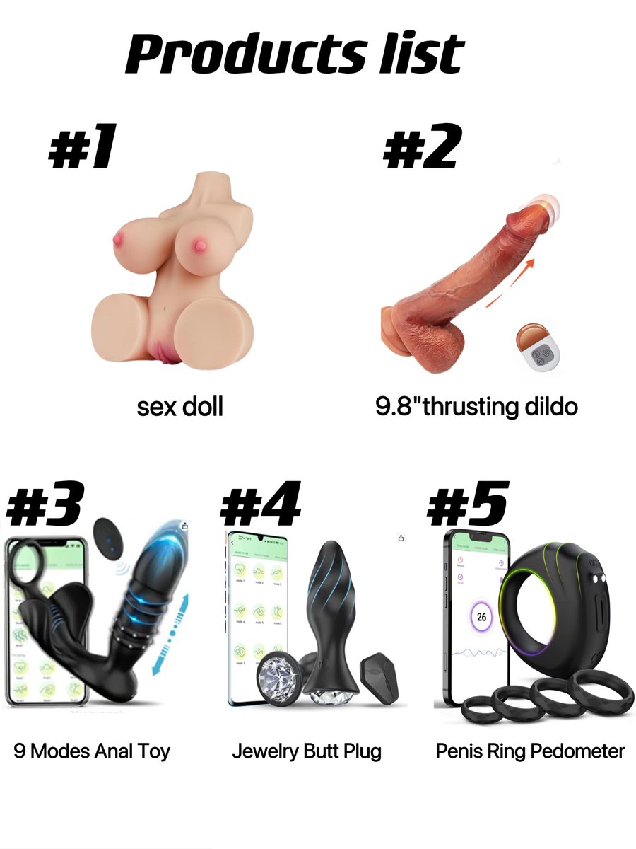 💓Toys List          
📢DM TO GET IT FOR FREE!       

#Sextoy #nsfw #onlyfans #free #Dildo #Analvibrator #Thrustingvibrator