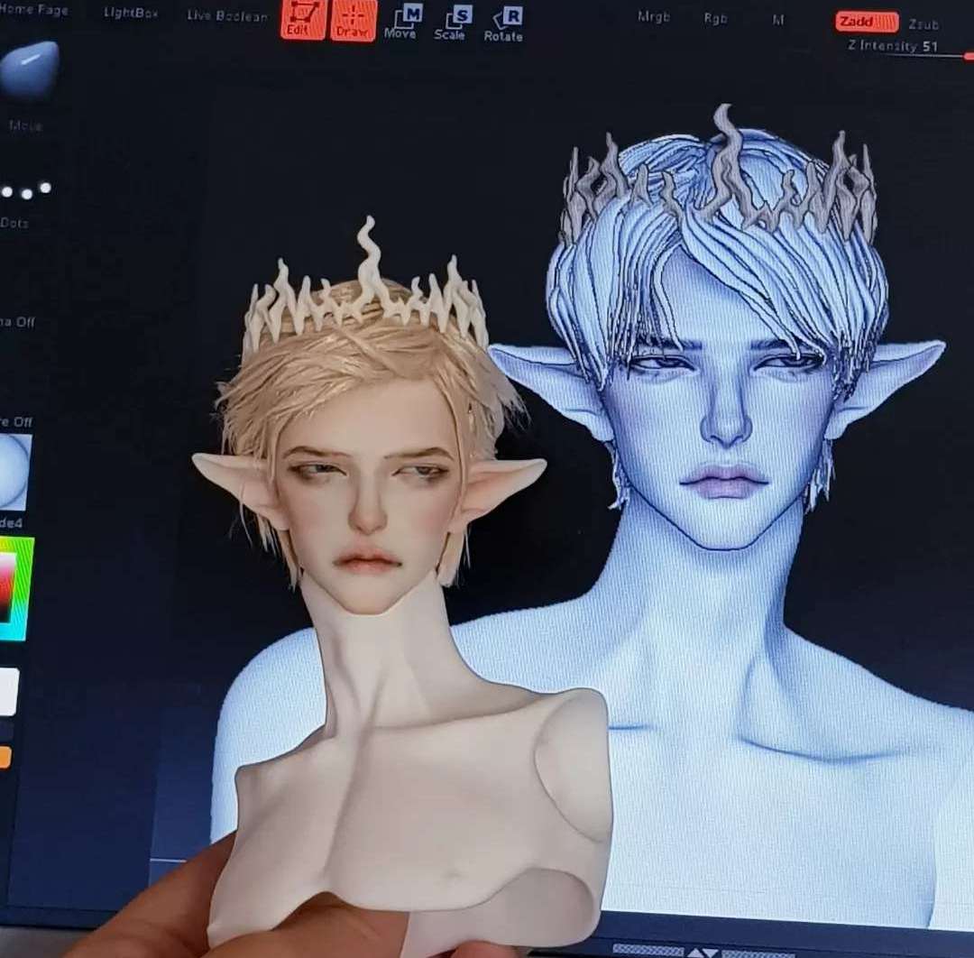 BjdRosen's tweet photo. Erasmus small  test head print. Soon 75cm size pre-order. #bjd #bjdmaking #balljointeddoll #bjdsculpting #ドール #球体関節人形 #인형 #人形 #doll https://t.co/NKfWlWggiQ